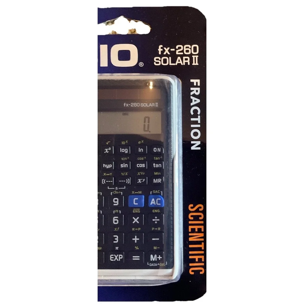 Casio FX-260 Solar II Calculator Fraction Scientific New In Package